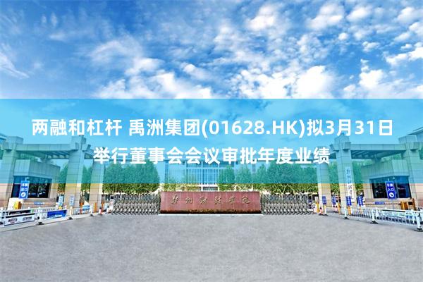 两融和杠杆 禹洲集团(01628.HK)拟3月31日举行董事会会议审批年度业绩