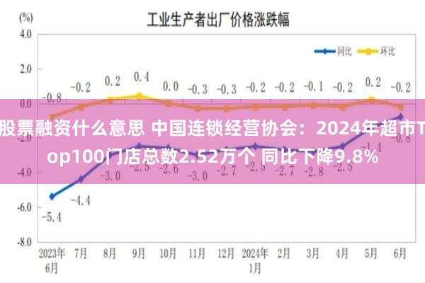 股票融资什么意思 中国连锁经营协会：2024年超市Top100门店总数2.52万个 同比下降9.8%