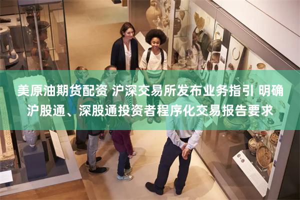 美原油期货配资 沪深交易所发布业务指引 明确沪股通、深股通投资者程序化交易报告要求