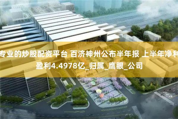 专业的炒股配资平台 百济神州公布半年报 上半年净利盈利4.4978亿_归属_鹰眼_公司
