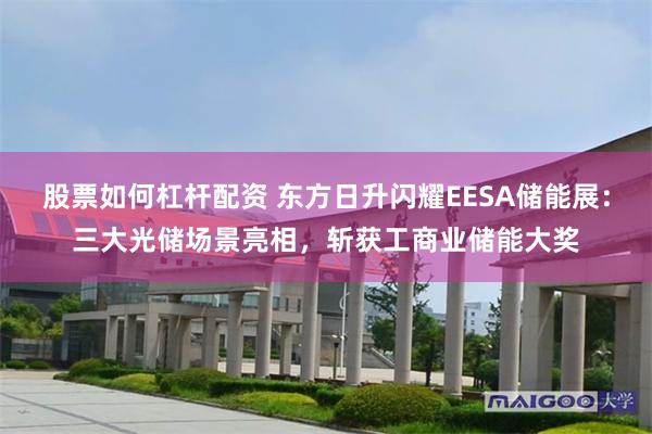 股票如何杠杆配资 东方日升闪耀EESA储能展：三大光储场景亮相，斩获工商业储能大奖